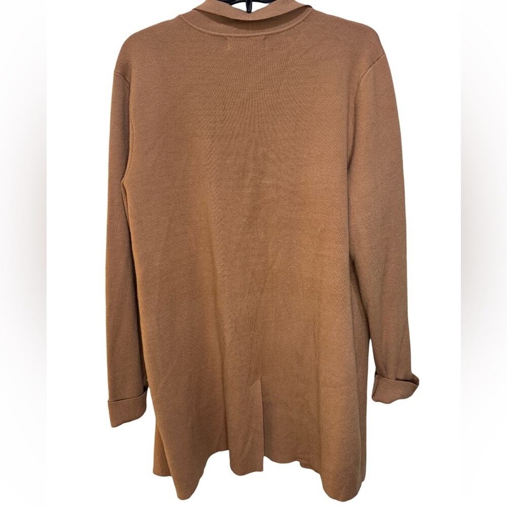 BY DESIGN Willow Notch Collar Long Cardigan - Camel Size L - Picture 5 of 5